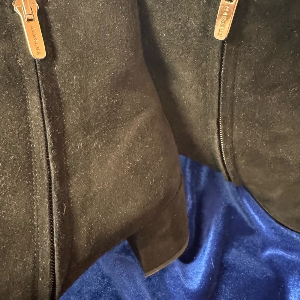Margaux Black Suede Ankle Booties - Picture 10 of 11